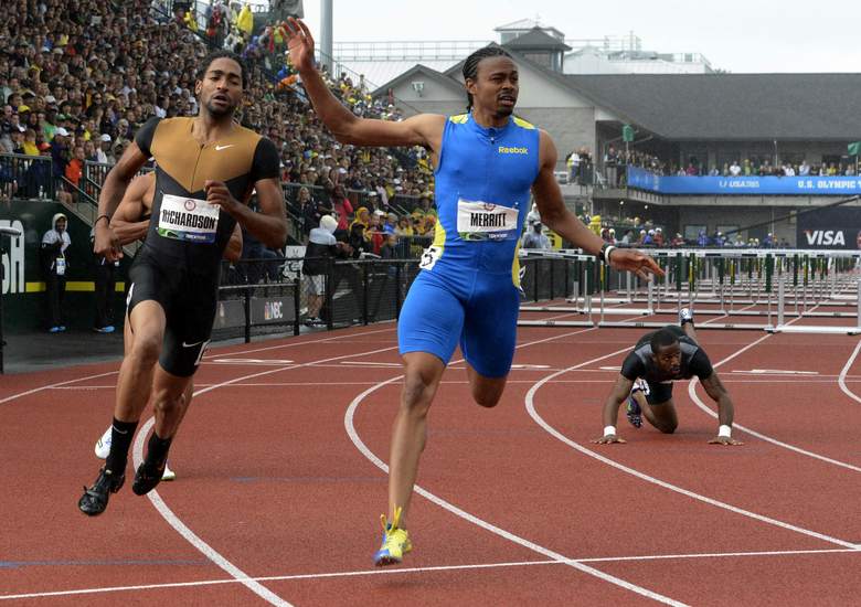 The 4 x 1: Hurdle parity, Gay/Bolt, Bondarenko jumping high and Costner as an XC coach