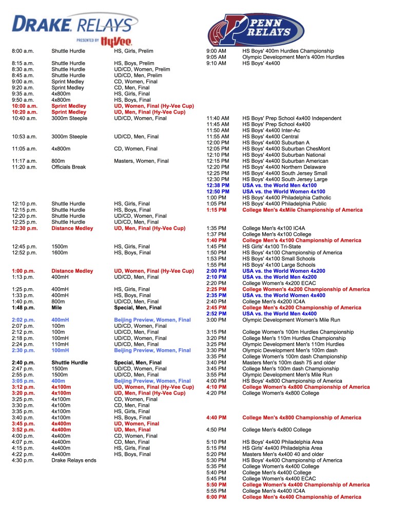 2015 Penn Drake Schedule word