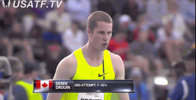 Derek Drouin 2.40m Canadian Record